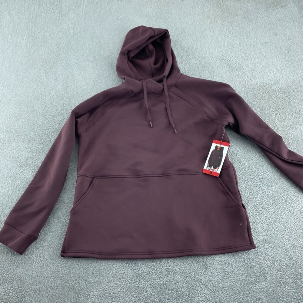 32° Heat Womens Burgundy Hoodie M Polyester/Spandex Blend NWT 3670